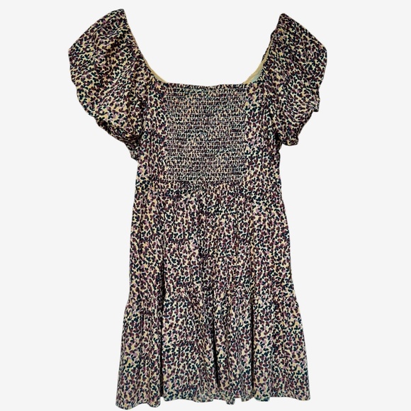NWT Gap Corset Tiered Leopard Print Mini Dress Sz XL - Picture 2 of 7